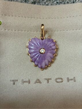 Thatch Malene Purple Mica Heart Clip & Necklace - choose type of necklace